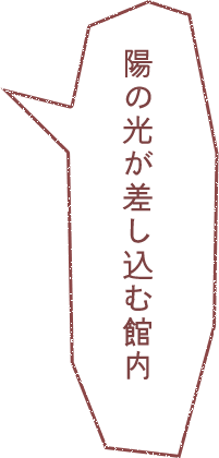 陽の光が差し込む館内